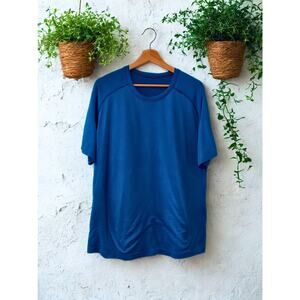 Lululemon Men’s Metal Vent Tech Goals Tee Blue XL Stretch Your Head EUC